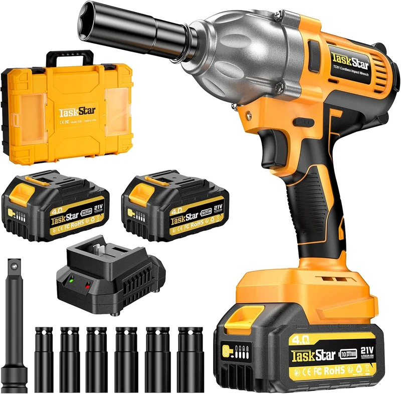TaskStar Cordless Impact Wrench 1/2 Inch 21V - Rank 9 in Best Impact Wrench of 2025