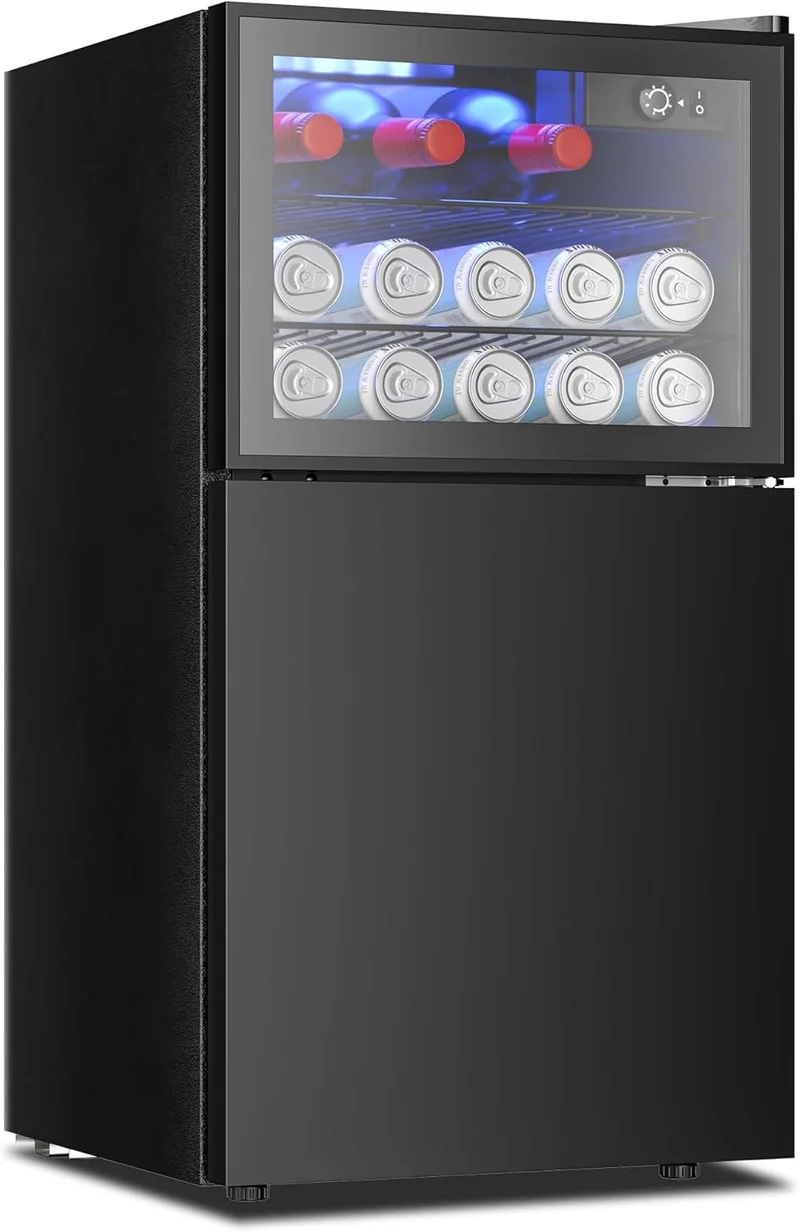 Euhomy Double Door Mini Fridge with Freezer - Rank 10 in Best Mini Fridge With Freezer of 2025