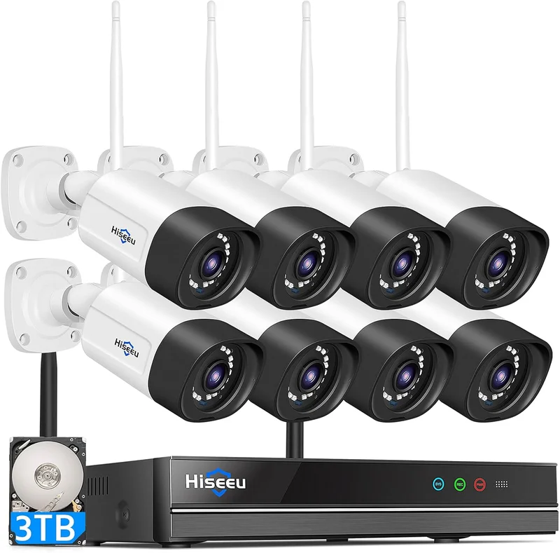 Hiseeu 5MP Wireless Security Camera System - Rank 4 in Best Home Security System of 2025
