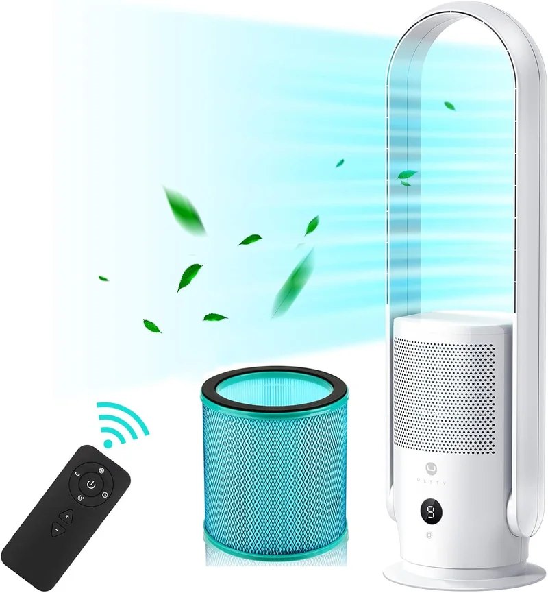 ULTTY CR022D Bladeless Tower Fan and Air Purifier - Rank 6 in Best Dyson Fan of 2025