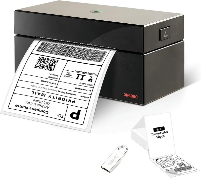 ORGBRO USB Thermal Shipping Label Printer - Rank 7 in Best Thermal Label Printer of 2025