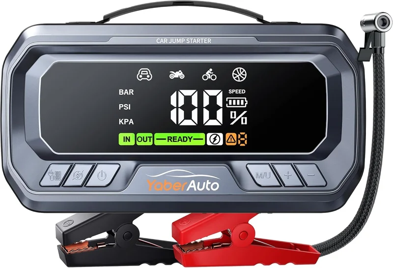 YaberAuto Car Jump Starter with Air Compressor - Rank 5 in Best Jump Starter With Air Compressor of 2025
