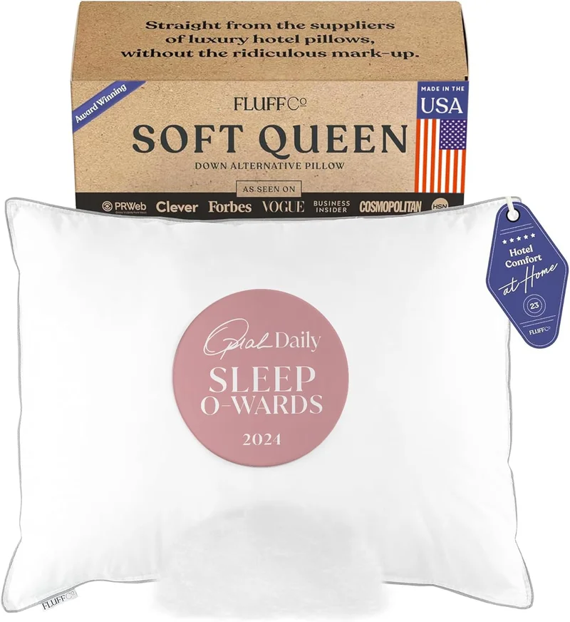 FluffCo Zen Down Alternative Pillow - Rank 7 in Best Pillows of 2025