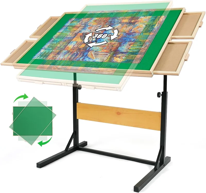 ALL4JIG Jigsaw Puzzle Table with Drawers - Rank 5 in Best Puzzle Table With Cover of 2025