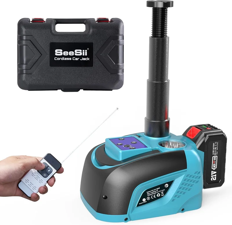 Seesii 5Ton 21V Cordless Hydraulic Car Jack - Rank 5 in Best Electric Car Jack of 2025
