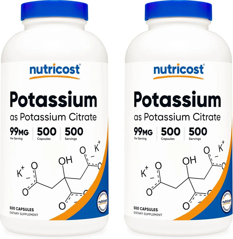 Nutricost Potassium Citrate 99mg Supplement - Rank 2 in Best Potassium Citrate of 2025