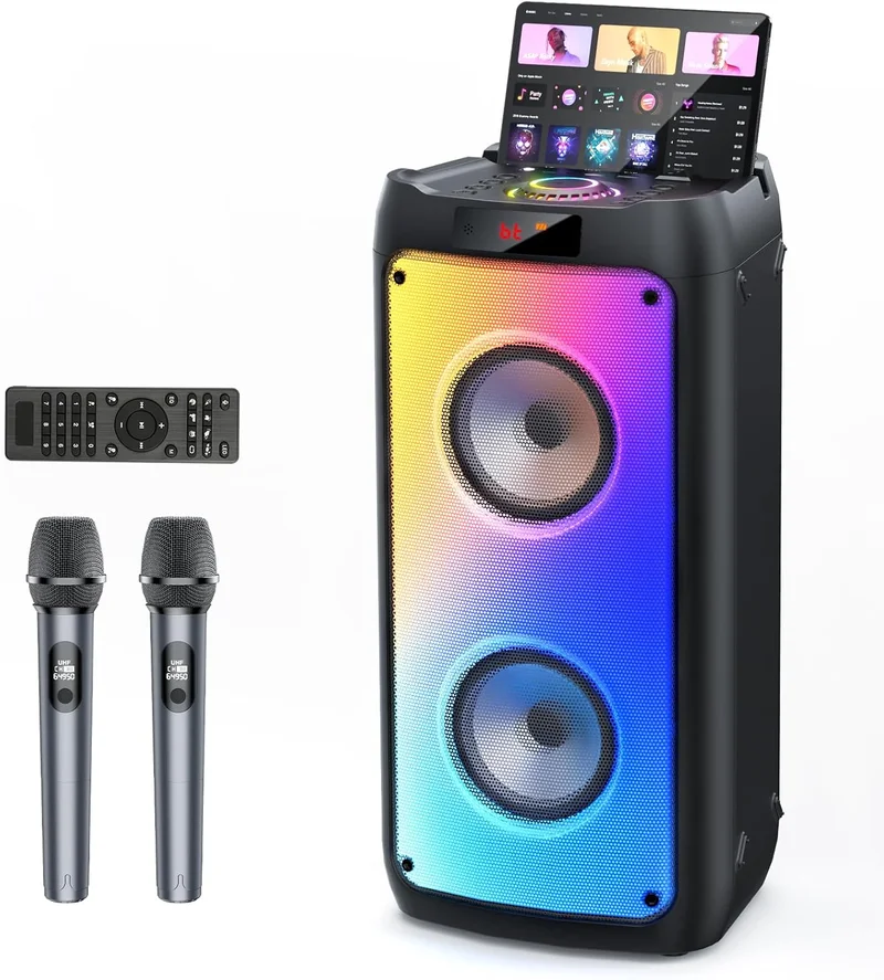 HWWR Karaoke Machine with Wireless Microphones - Rank 4 in Best Karaoke Machine With Lyrics Display of 2025