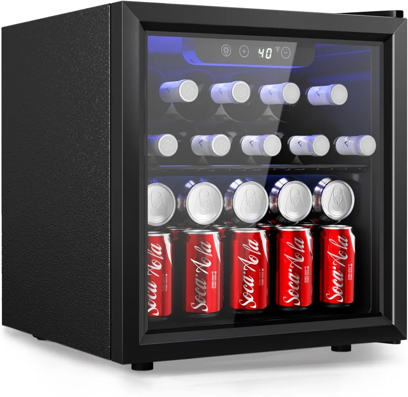 EUHOMY 48 Can Beverage Refrigerator with Glass Door - Rank 8 in Best Beverage Cooler of 2025