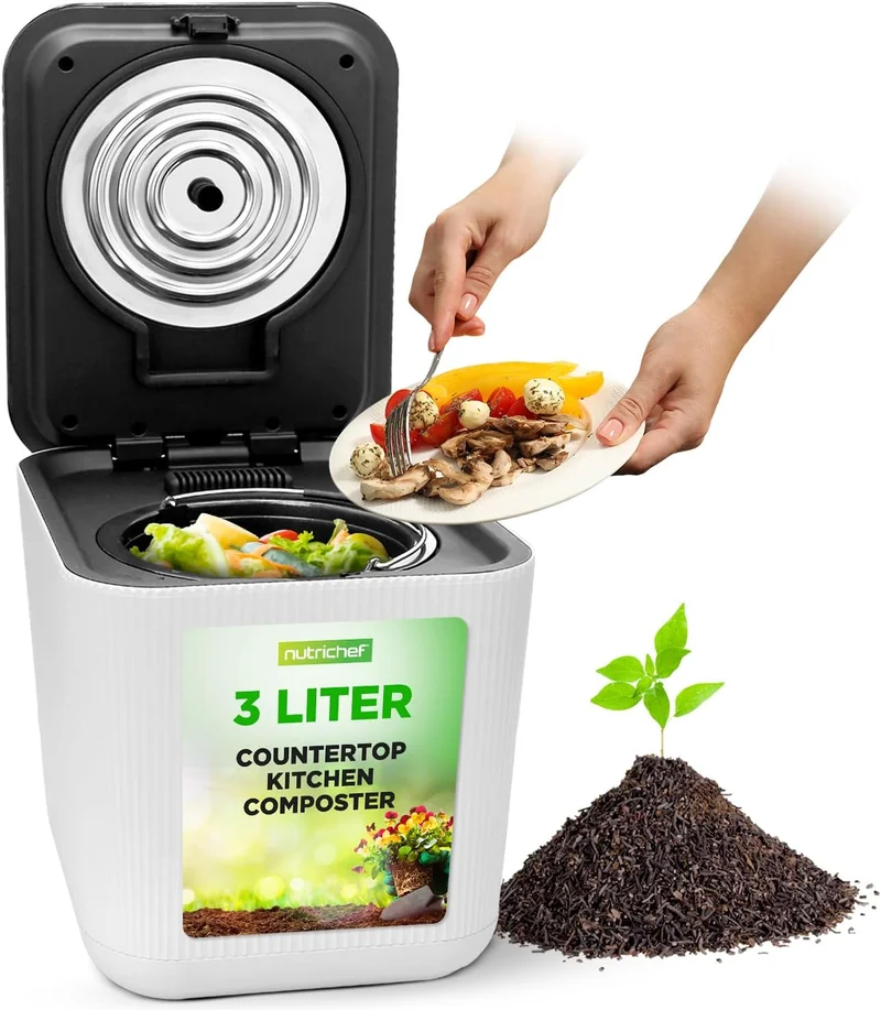 NutriChef Automatic Electric Composter - Rank 10 in Best Countertop Composter of 2025