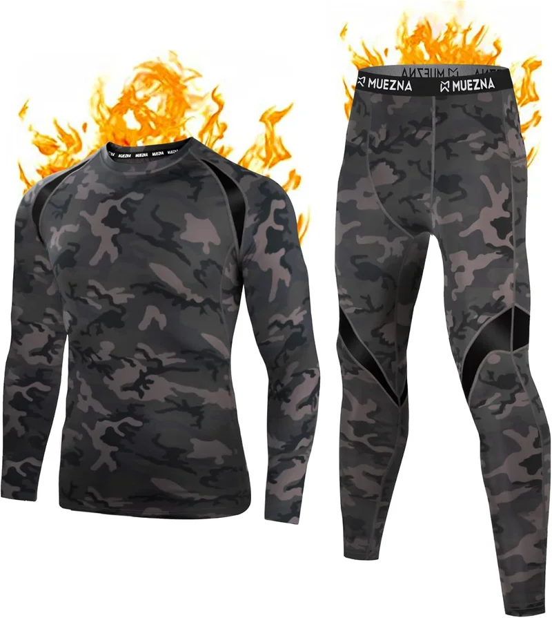 Muezna Men's Thermal Camouflage Base Layer Set - Rank 2 in Best Long Johns For Men of 2025