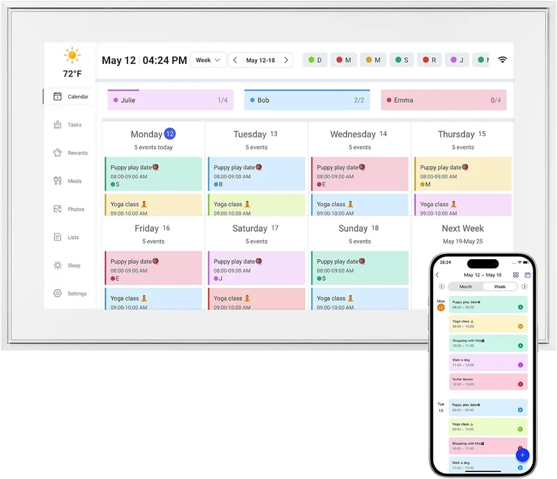 BQQJDD 15.6" Digital Calendar & Smart Planner - Rank 8 in Best Skylight Calendar of 2025