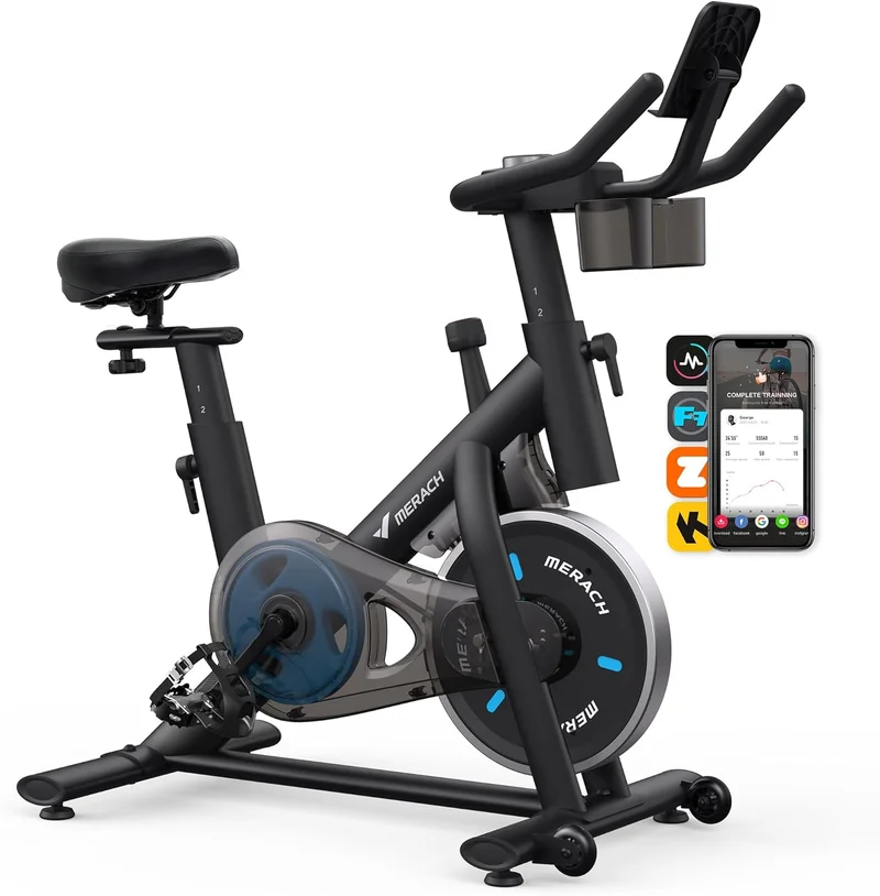 MERACH Stationary Bike with App - Rank 8 in Best Stationary Cycling Bike of 2025