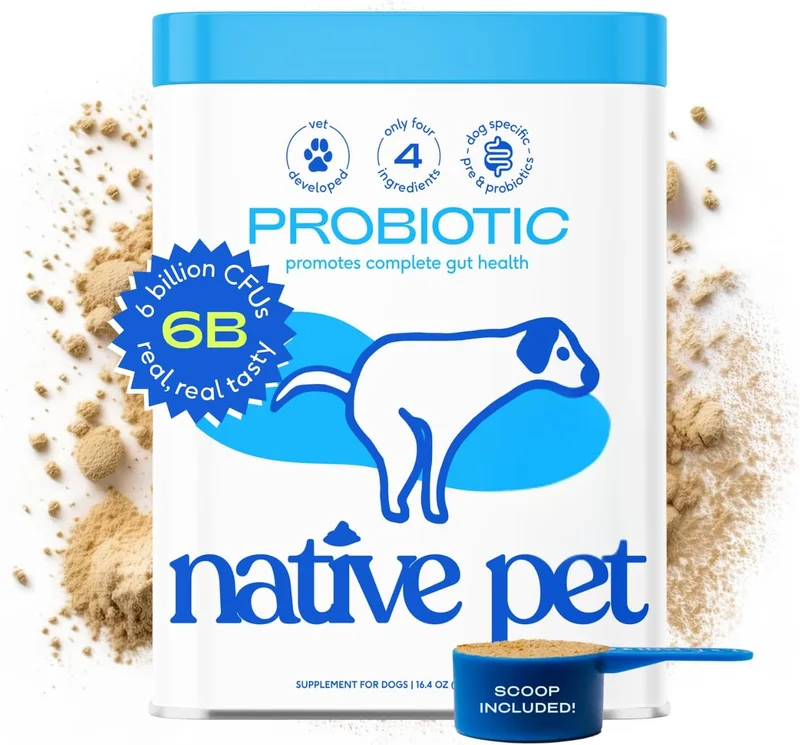 Native Pet Probiotic Powder for Dogs - Rank 10 in Best Probiotics For Dogs of 2025