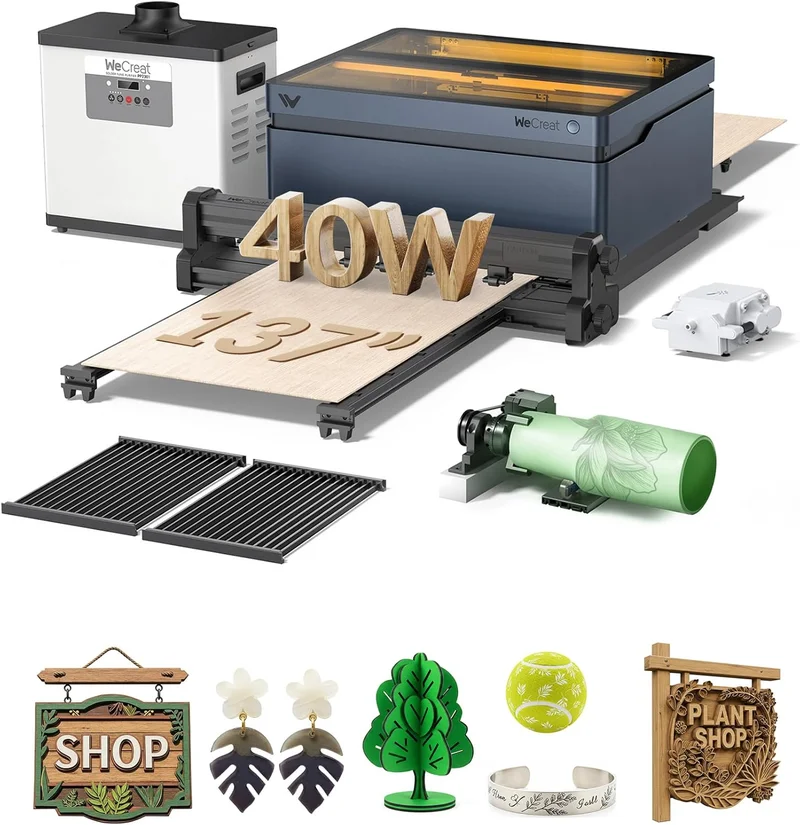WECREAT Vision 40W Laser Engraver Cutter - Rank 6 in Best Laser Engraving Machine of 2025