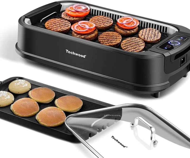 Techwood Indoor Smokeless Electric Grill - Rank 2 in Best Indoor Grills of 2025