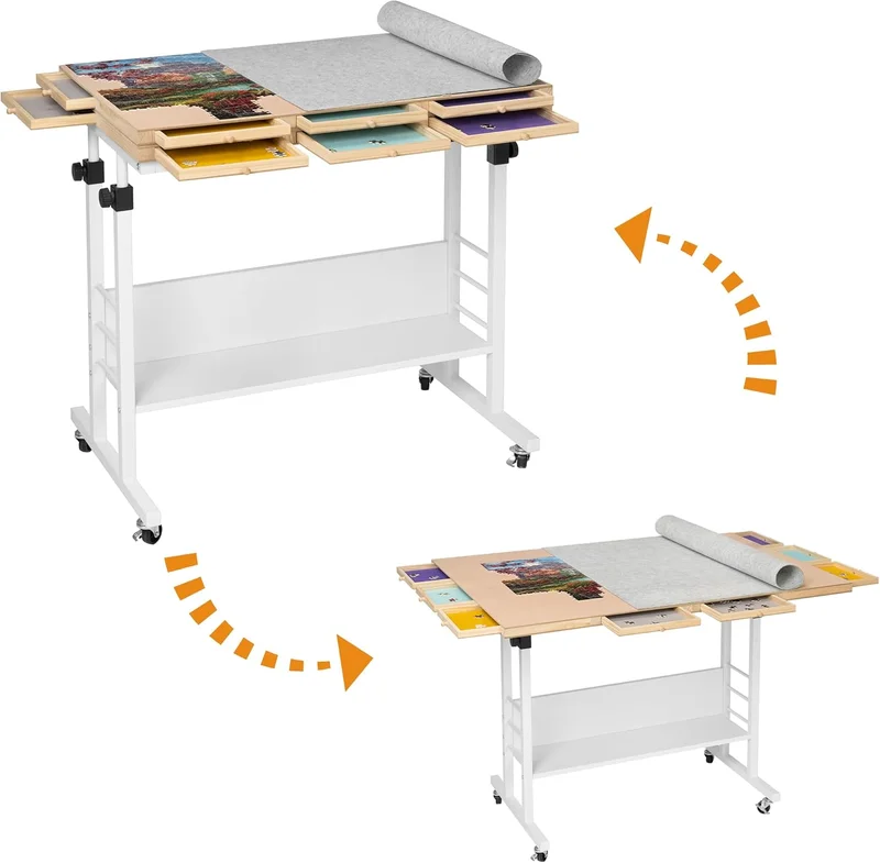 Tektalk 2000 Piece Puzzle Table with Trays - Rank 10 in Best Puzzle Table With Legs of 2025