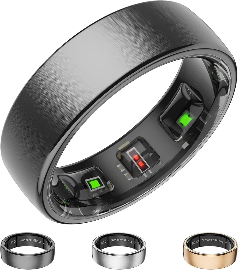 Amwentu Smart Fitness Ring Black #9 - Rank 8 in Best Smart Ring For Men of 2025