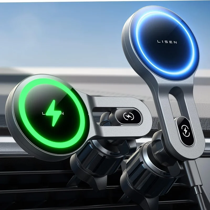 LISEN MagSafe Car Mount Charger for iPhone 16 - Rank 10 in Best Wireless Car Charger of 2025