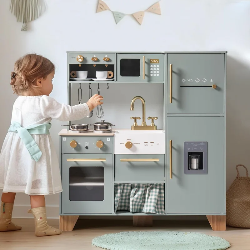 ROBOTIME Wooden Play Kitchen Set for Kids - Rank 7 in Best Play Kitchen of 2025