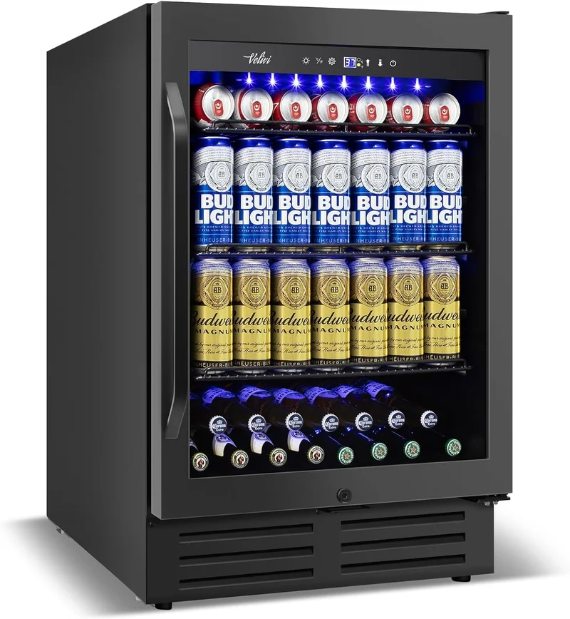Velivi 24 Inch Beverage Refrigerator - Rank 10 in Best Under Counter Fridge of 2025