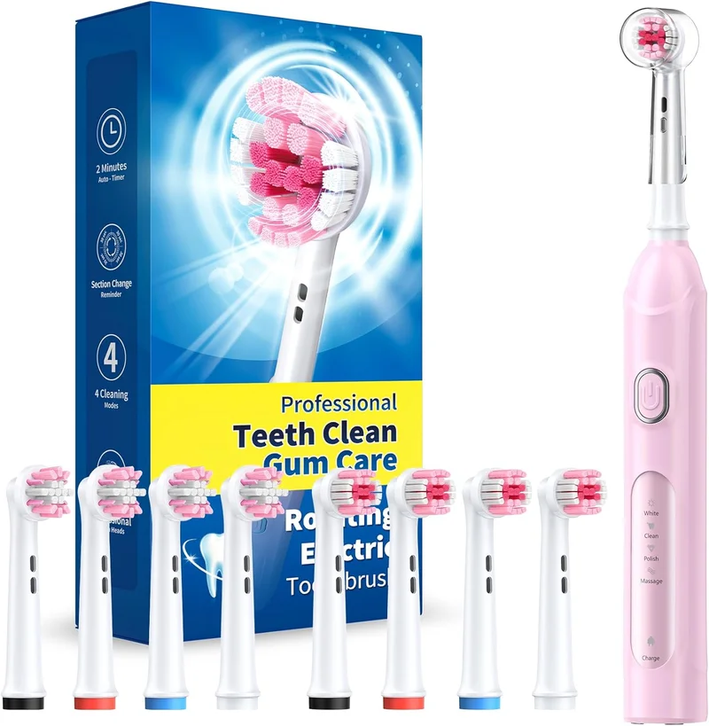 TEETHEORY Rotating Electric Toothbrush with 8 Heads - Rank 6 in Best Electric Toothbrush of 2025