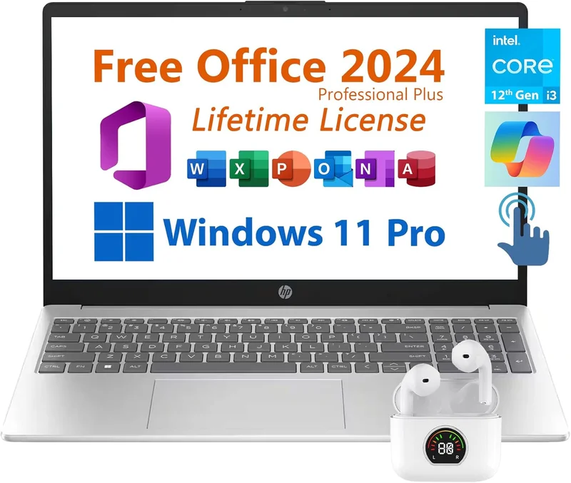 HP 15.6 Business Laptop with Office 2024 - Rank 8 in Best Business Laptop of 2025