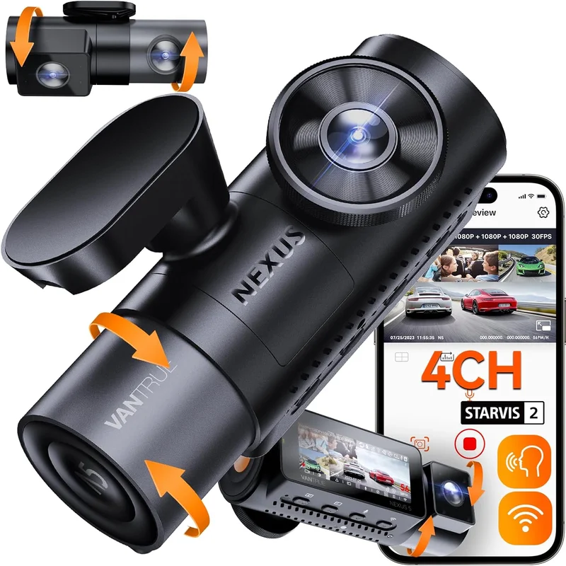 VANTRUE N5 4 Channel WiFi Dash Cam - Rank 6 in Best Car Camera of 2025