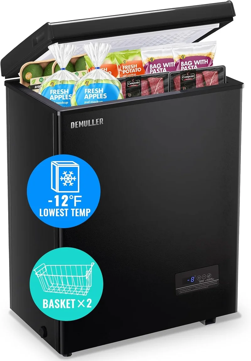 DEMULLER Ultra-Low Temp Chest Freezer 4.0 CU. FT - Rank 7 in Best Deep Freezer Chest of 2025