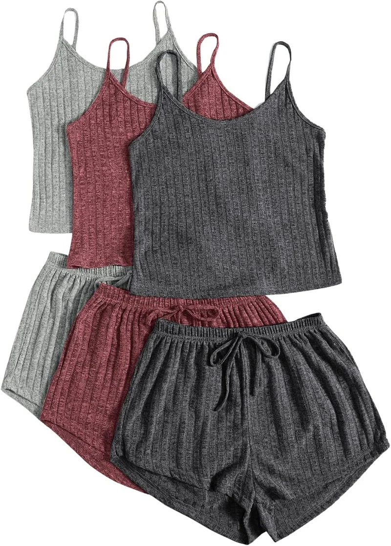 GORGLITTER Women's Ribbed Pajama Set - Rank 4 in Best Pj Set of 2025