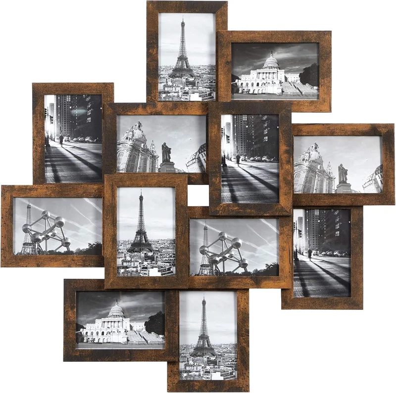 SONGMICS Rustic Brown 4x6 Photo Collage Frames - Rank 2 in Best Picture Collage of 2025