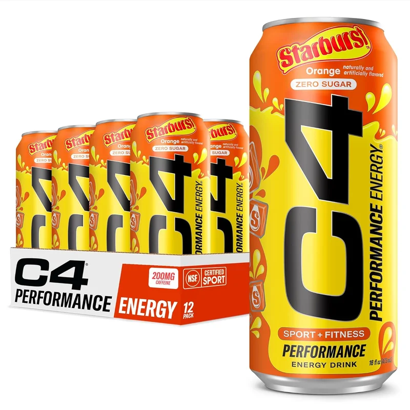 Cellucor C4 Starburst Orange Energy Drink - Rank 3 in Best C4 Explosive Energy Drink of 2025