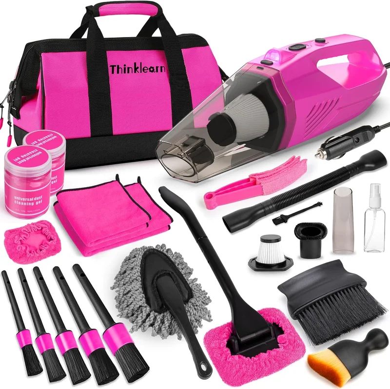 ThinkLearn Pink Car Vacuum Detailing Kit - Rank 5 in Best Car Cleaning Kit of 2025