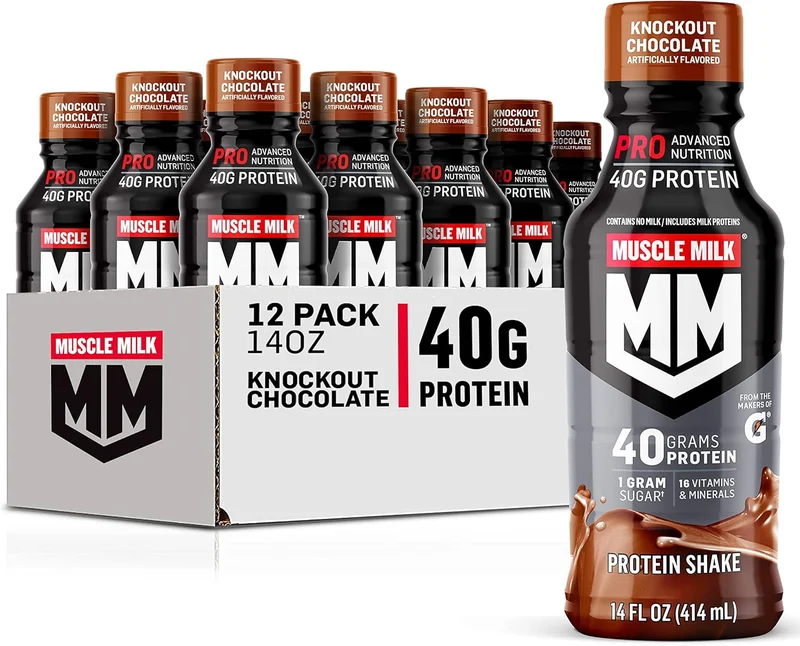 Muscle Milk Protein Shake, Knockout Chocolate, 12 Pack - Rank 9 in Best Protein Milk Shake of 2025