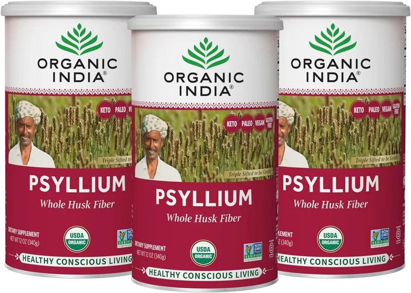 Organic India Psyllium Husk Fiber Supplement - Rank 5 in Best Psyllium Husks of 2025