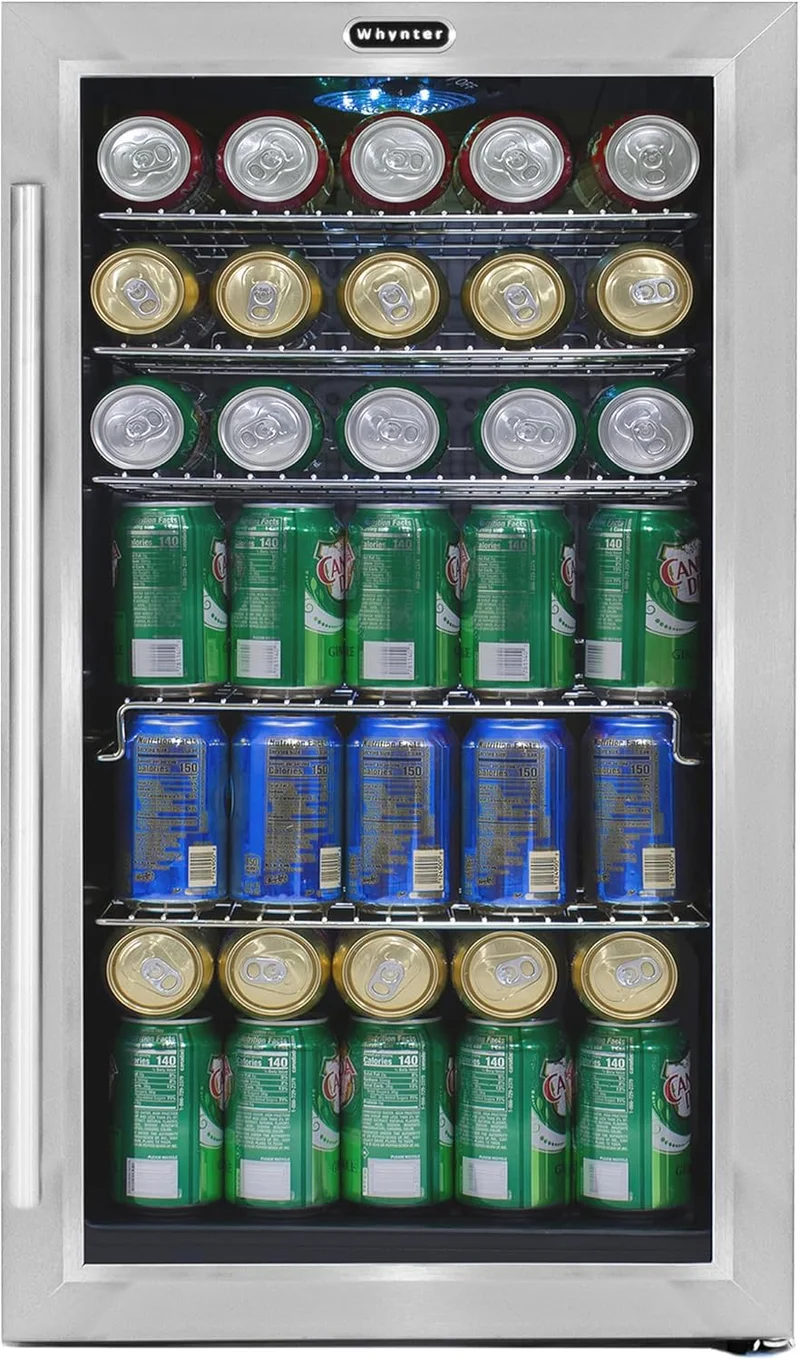 Whynter BR-130SB Beverage Refrigerator, 3.1 Cu Ft - Rank 10 in Best Mini Fridge Glass Door of 2025