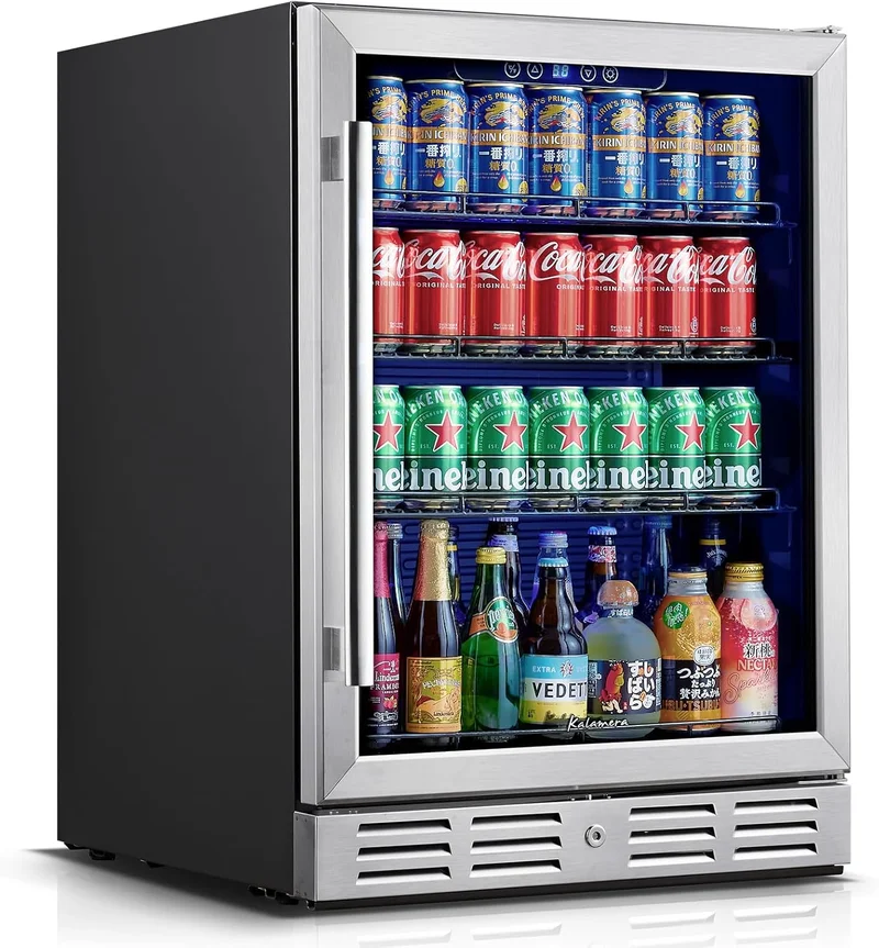 Kalamera 24" 154-Can Beverage Refrigerator - Rank 7 in Best Beverage Center of 2025