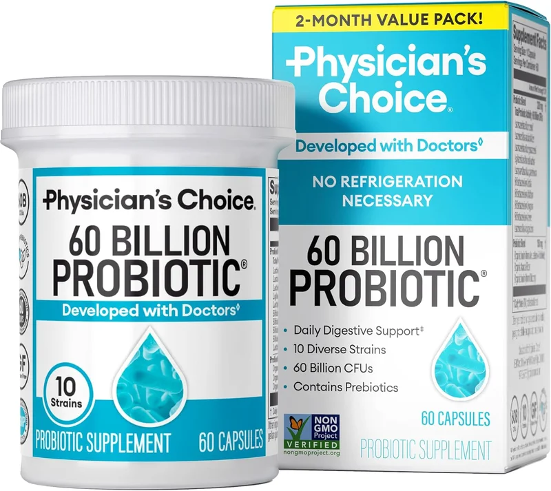 Physician's Choice Probiotics 60 Billion CFU - 60ct - Rank 1 in Best Probiotics For Men of 2025