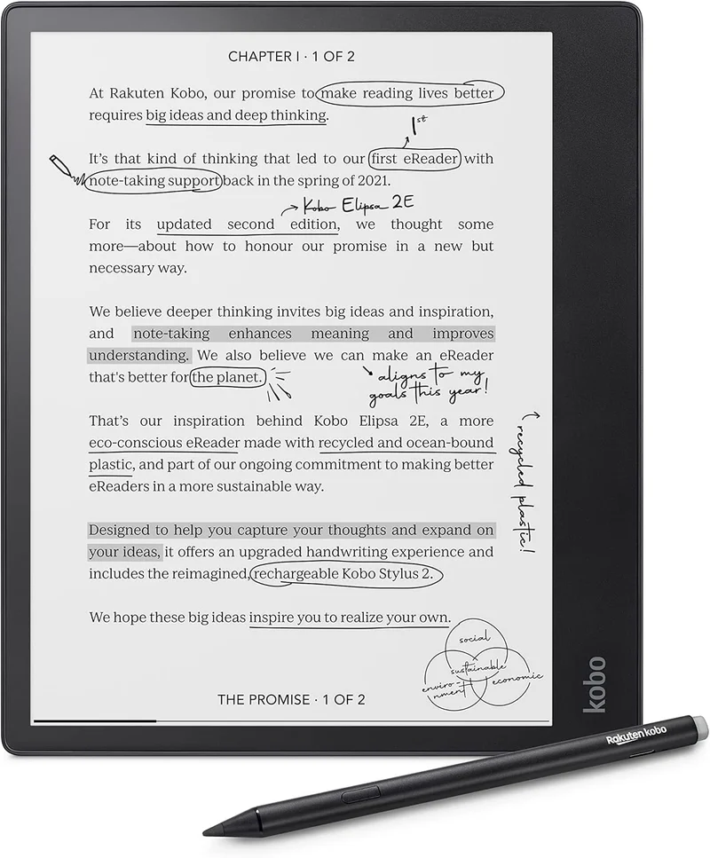 Kobo Elipsa 2E eReader - Rank 5 in Best E Reader of 2025