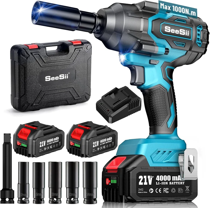 Seesii 1000Nm Cordless Impact Wrench WH760 - Rank 8 in Best Impact Wrench of 2025