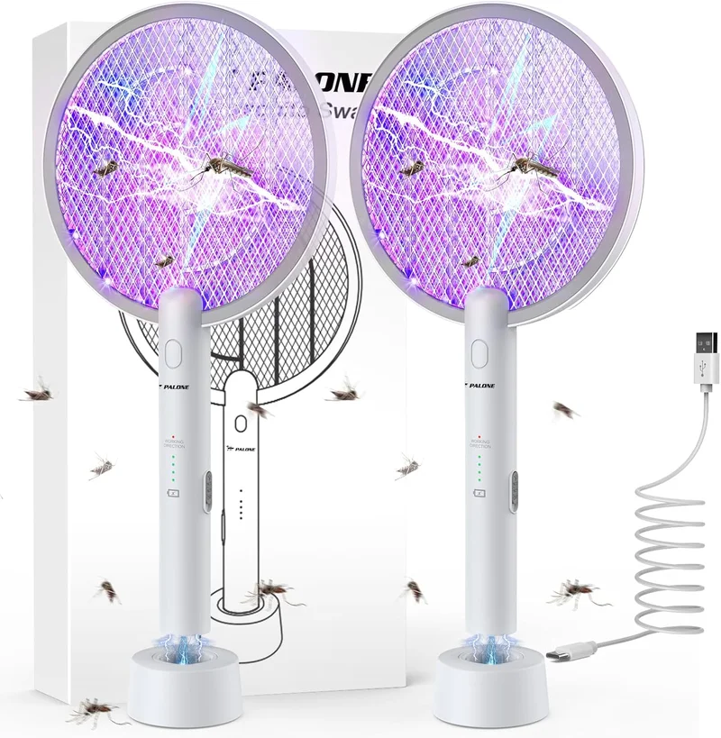 PALONE 3000V Electric Fly Swatter 2 Pack - Rank 2 in Best Bug Zapper Racket of 2025