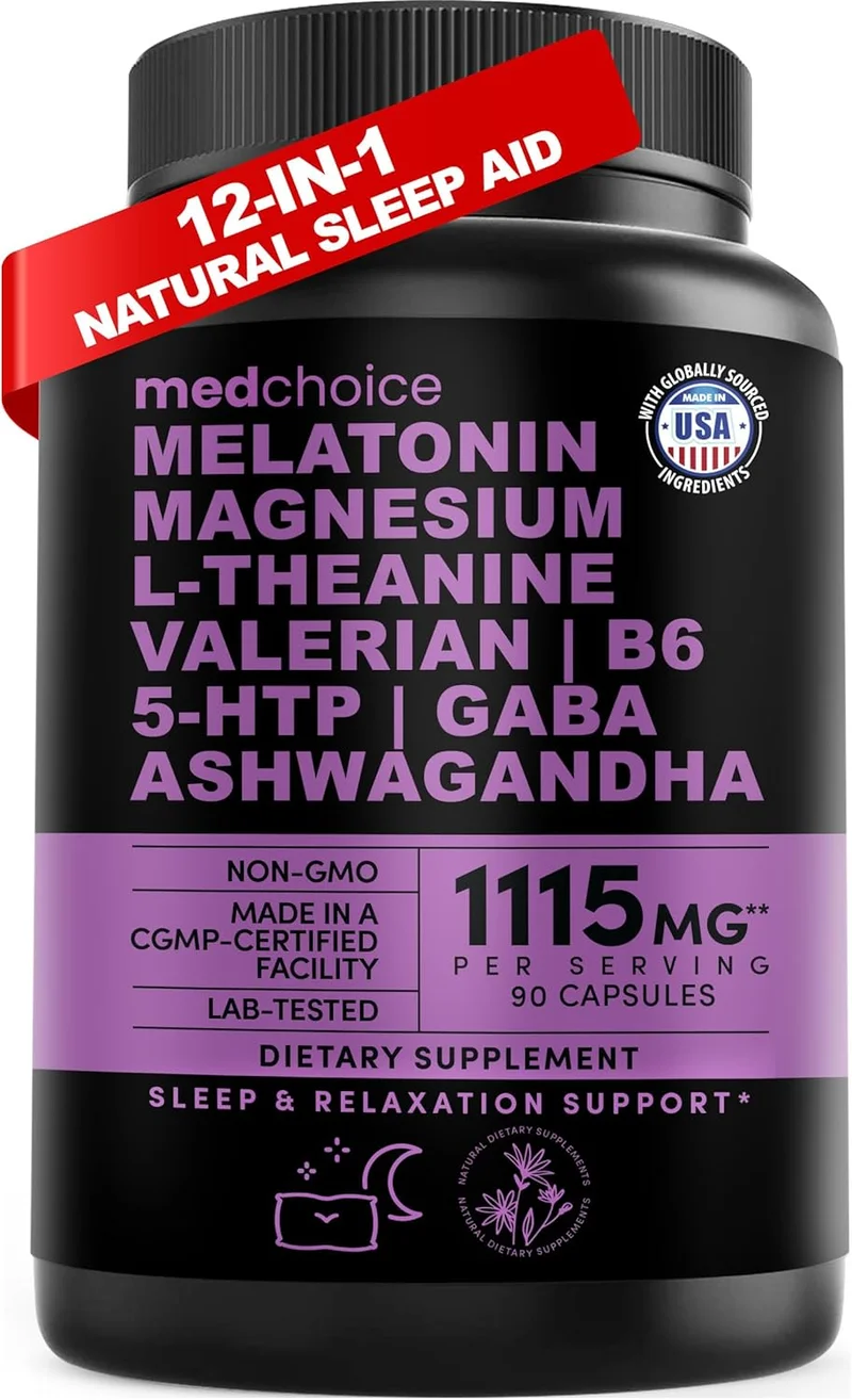 MEDCHOICE 12-in-1 Melatonin Sleep Aid - Rank 7 in Best Magnesium For Sleep of 2025