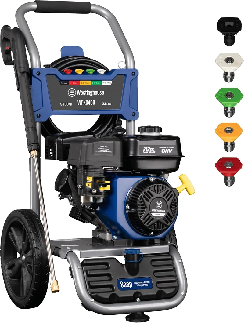 Westinghouse WPX3400 Gas Pressure Washer 3400 PSI - Rank 6 in Best Power Washer of 2025