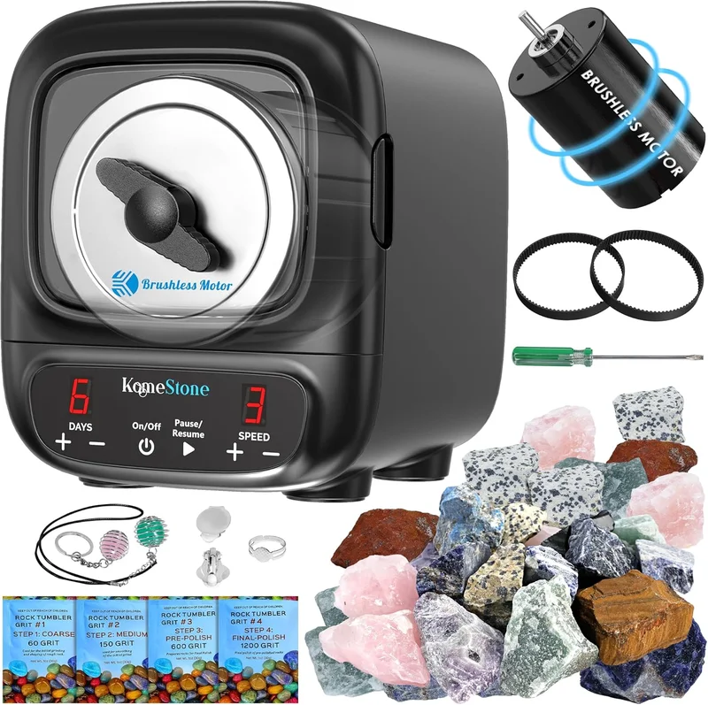 KomeStone K2 Elite Rock Tumbler Kit - Rank 2 in Best Rock Tumblers of 2025