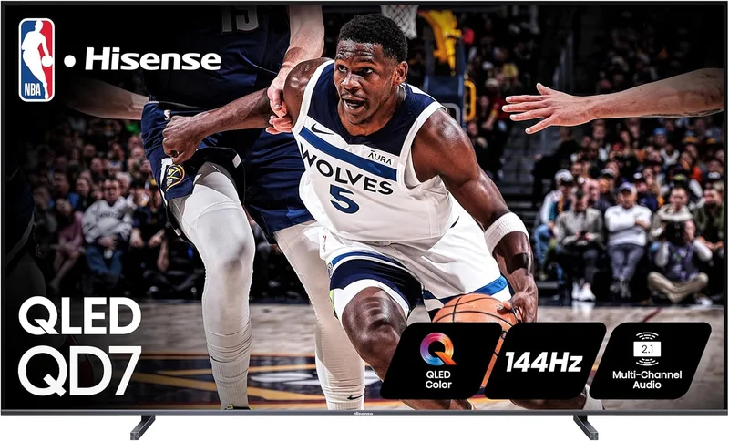 Hisense 100-Inch QD7 Series QLED 4K UHD Smart TV - Rank 3 in Best 100 Inch Tv of 2025