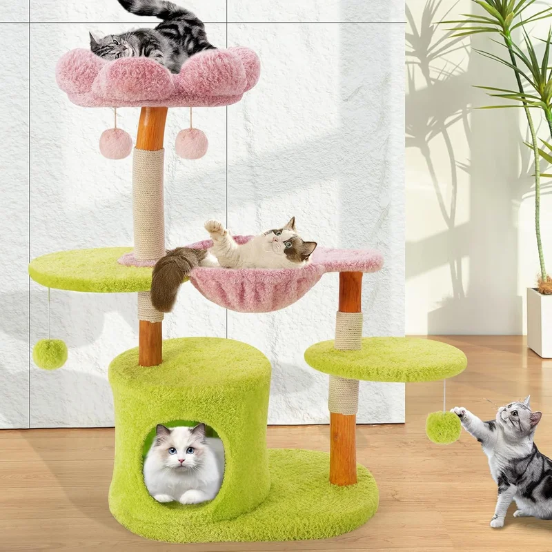 Large Indoor Cat Tree with Hammock - Rank 7 in Best Cat Tower of 2025