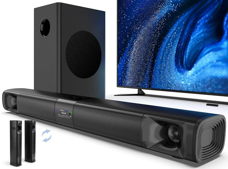Saiyin Sound Bar with Subwoofer, 100W Detachable Surround System - Rank 8 in Best Soundbars of 2025