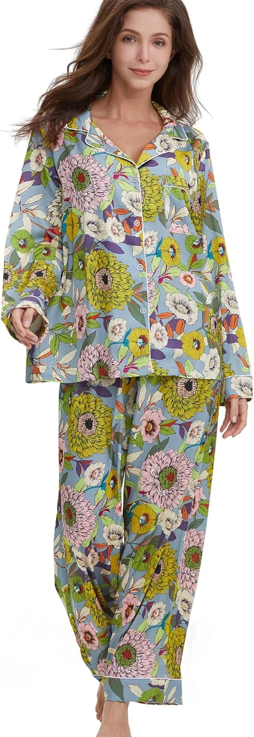 YiNi LuLu Women's Silk Pajama Set - Rank 10 in Best Satin Silk Pajama of 2025
