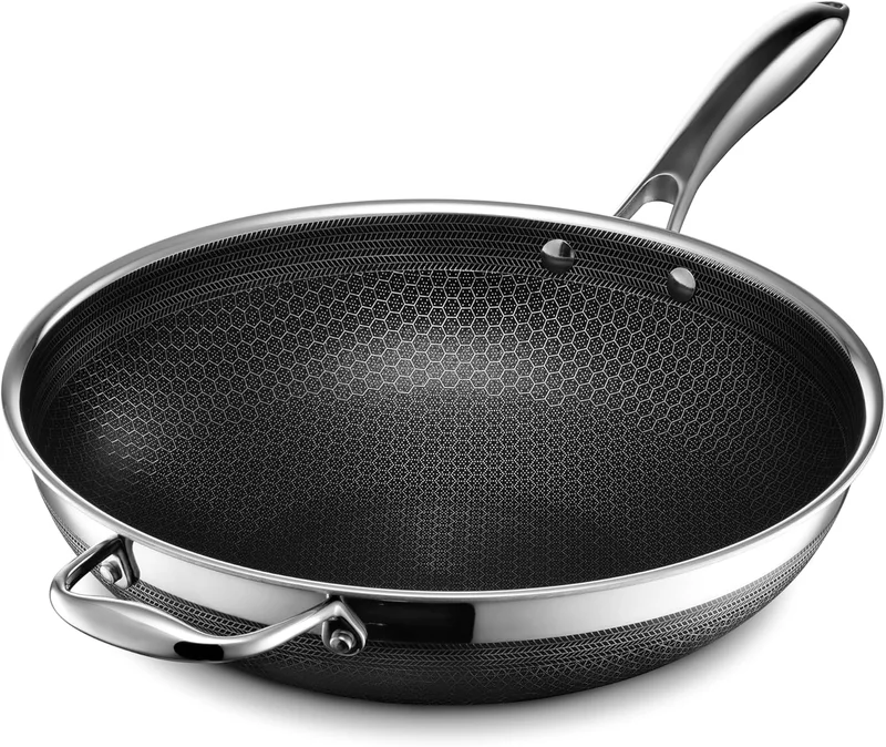 HexClad 12-Inch Hybrid Nonstick Wok - Rank 5 in Best Gordon Ramsay Pans of 2025