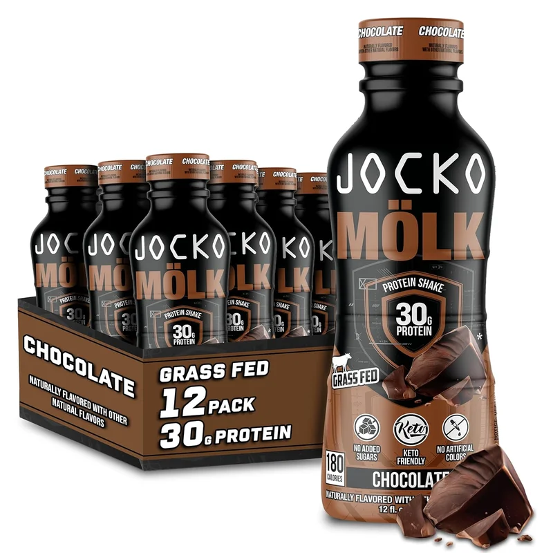 Jocko Fuel Mölk Grass Fed Protein Shake Chocolate - Rank 10 in Best Protein Milk Shake of 2025