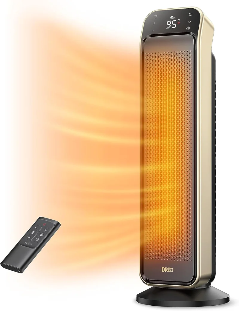 Dreo Gold Space Heater with Remote - Rank 9 in Best Portable Heater of 2025